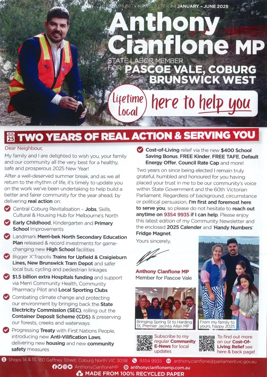 Community Newsletter #4, January 2025