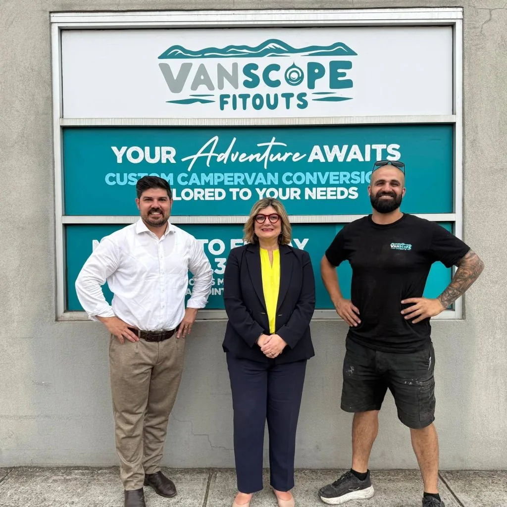 Anthony Cianflone supporting a local small business